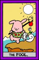 Таро Привет Кошечка (Hello Kitty Tarot) - Карта 0 (XXII) Шут