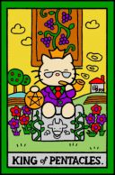 Таро Привет Кошечка (Hello Kitty Tarot) - Карта Король Пентаклей