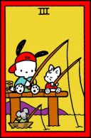 Таро Привет Кошечка (Hello Kitty Tarot) - Карта 3 Жезлов
